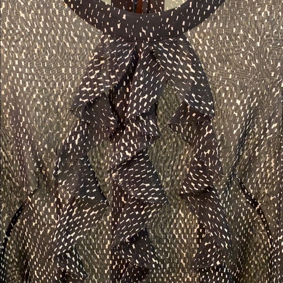 ANN TAYLOR Black Sheer Blouse - Picture 3 of 8